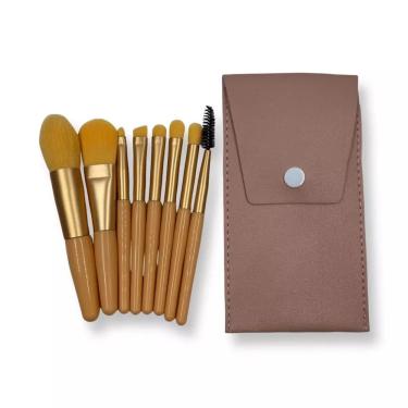 Imagem de Kit 8 Pincéis para Maquiagem Laranja - Tuli