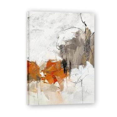 Imagem de Pintura de parede abstrata em tela branca e dourada, impressão em tela, pôster, imagem colorida, arte abstrata, moderna, decoração de parede, corredor, escadas, decorações de quarto 110 x 80 cm