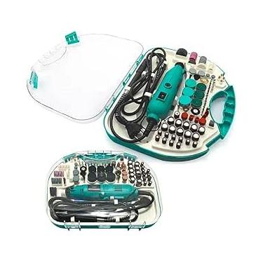 Imagem de Kit Mini Retífica 128 Peças, Maleta, Precisão, Potência e Versatilidade, DIY, Mais Precisão e Agilidade em Cada Detalhe, Solução Compacta p/Reparos, Hobbies e Artesanato.