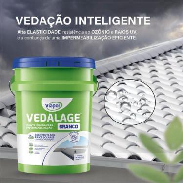 Imagem de Manta Líquida 18kg Emborrachada Branca Telhado E Laje Viapol impermeab