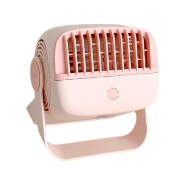 Imagem de WeiLaiKeQi Ventilador de desktop pequeno ventilador de refrigeração portátil Fãs de 5 engrenagem velocidade de vento para o escritório da tenda de cozinha, Rosa