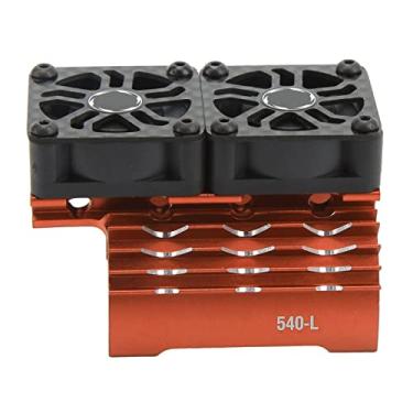 Imagem de Tampa de Dissipador de Calor do Motor RC Motor, Dissipador de Calor de Ventilador Duplo 28000rpm 8,4V para 540 550 Motor, Feito de Liga de Alumínio e Plástico, Alto Desempenho e