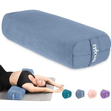 Imagem de Yes4All Triple-Layer Sponge Yoga Bolster Pillow for Restorative Yoga & Meditation - Versatile Yoga Support Pillow, Balance & Poses Modification