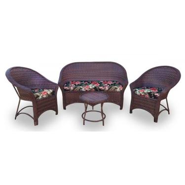 Imagem de Conjunto de Sofá Fibra e 2 Poltronas e 1 Mesa Centro