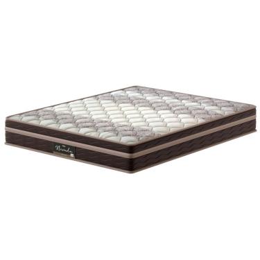 Imagem de Colchão King Size Probel Nevada Euro Molas Ensacadas 26x193x203cm Bege Com Marrom