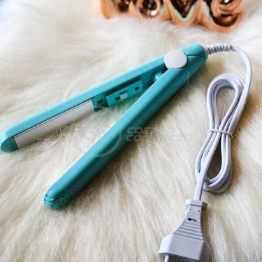 Imagem de Mini Chapinha Prancha Para Viagem 17cm Bivolt Azul