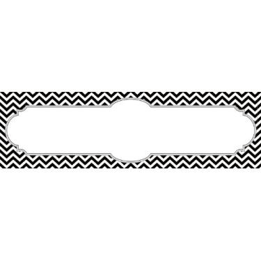 Imagem de Barker Creek etiquetas de mesa dupla face chevron preta gravata affair (GL-1425)