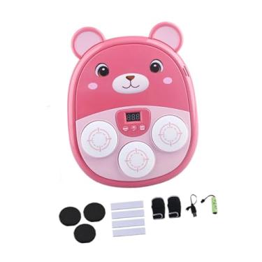 Imagem de YIJU Máquina de boxe musical com função de brinquedo esportivo para meninas, alvo de parede de, alvo de boxe eletrônico para academia, prática em, Rosa, 27.5x22x4.35 Cm