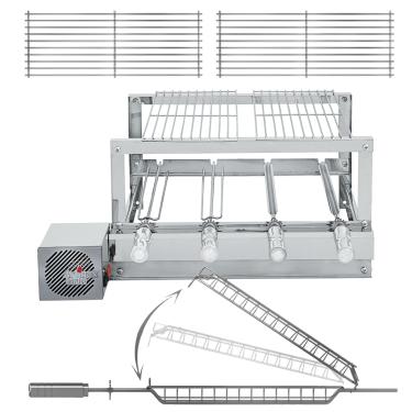 Imagem de Churrasqueira Grill Inox - Artinox Grill - 4 Espetos Giratórios + 2 Grelhas Móveis + Grelha Giratória Peixe/Frango