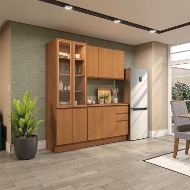 Imagem de Cozinha Compacta Valence 9 Portas 3 Gavetas Canela
