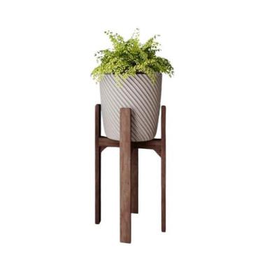 Imagem de Suporte com Vaso de Plantas em Madeira 55cm - 3B Móveis