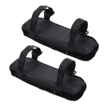 Imagem de Par de Almofadas para Apoio de Braço Cadeira Escritório Gamer Antebraço Encosto Ergonômico