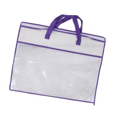 Imagem de Bothyi Organizador de armário, edredom, bolsa de armazenamento, organizador de roupas, cobertor, bolsa de armazenamento para roupa de cama, Borda Violeta