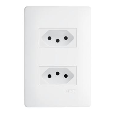 Imagem de Conjunto 2 Tomadas 2P+T 10A/250V Distanciadas Habitat - FAME