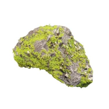 Imagem de IEUDNS Pedra artificial coberta com musgo verde, pedra sintética leve, musgo artificial para arranjos florais, vaso de plantas, cilindro de vidro, L