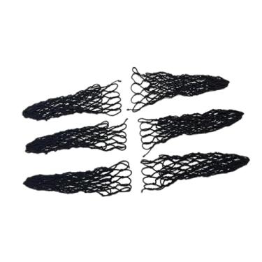 Imagem de Lljsszr 6 peças de bolsos de malha para mesa de sinuca, acessórios para mesa de bilhar, bolsos de malha, Preto