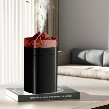 Imagem de Mini umidificador portátil, umidificadores pessoais de mesa USB de 400 ml com 2 modos, spray grande, pequeno umidificador para casa, quarto, bebê, carro, escritório, viagens, com luz LED de 7 cores