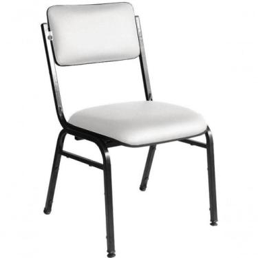Imagem de Kit Com 3 Cadeiras Para Auditórios Linha Hotel Smart Branco - DESIGN O