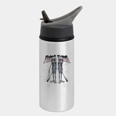 Imagem de Garrafa Squeeze Bico Prateada Premium 600ml - Tung Tung Tung Sahur Italian Brainrot 2