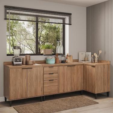 Imagem de Conjunto Balcões Miami Coast Carraro Freijó