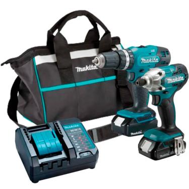 Imagem de Combo Furadeira e Parafusadeira  Bivolt 18v Makita DLX2336Y01
