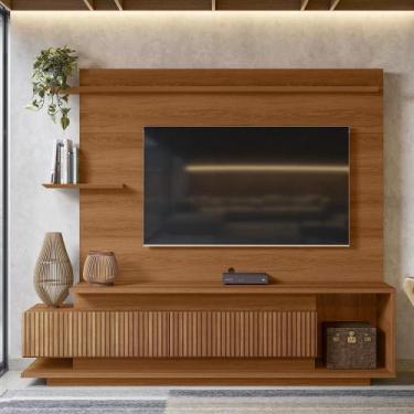 Imagem de Estante Home para TV até 65 Polegadas Com 2 Portas Efeito Ripado 3d - 