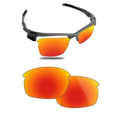 Imagem de Fiskr Lentes de reposição anti-água salgada para óculos de sol Oakley Flak Jacket, Vermelho, Large
