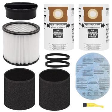 Imagem de Filtro de substituição para Shop Vac Filters 90304 90585, 90107, 90350, 90333 Filtro de vácuo seco úmido, serve para a maioria dos aspiradores de pó úmido/seco de 5 galões e acima, bolsa de
