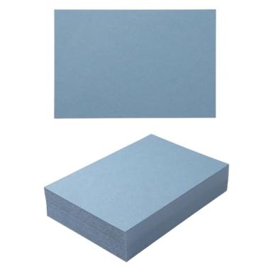 Imagem de Pacote com 100 cartões de papel grosso em branco para convites, confecção de cartões comemorativos, cartões postais, fotos, papel grosso de 250 g/m2 (azul escuro, 7,6 x 12,7 cm)
