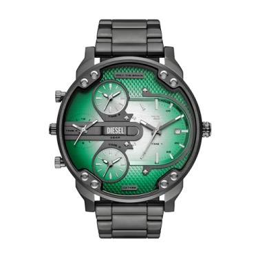Imagem de Diesel Relógio masculino Mr. Daddy Slim Multi-Movement Gunmetal aço inoxidável (modelo: DZ7488), Metálico