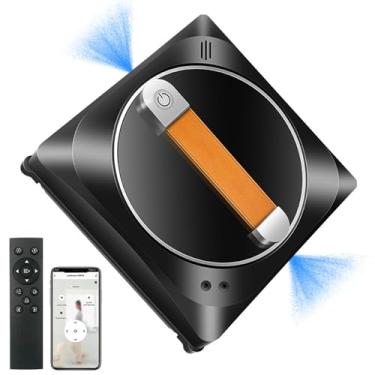 Imagem de Robô inteligente para limpeza de janelas - jato duplo de água, controle remoto, alto poder de sucção, limpeza úmida/seca, uso interno/externo, perfeito para janelas de arranha-céus, azulejos e po