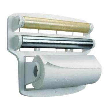 Imagem de Porta Papel Toalha Triplo Suporte Rolos Para Cozinha 3 em 1(BRANCO)