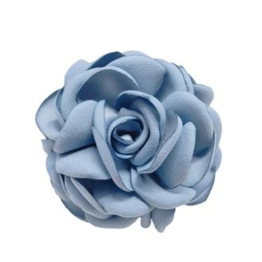 Imagem de Broche de flor rosa em tecido de cetim elegante broche de camélia grande de seda alfinetes de lapela para plantas florais grampos de cabelo joias de festa de casamento para mulheres, tecido, tecido