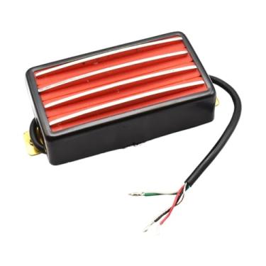 Imagem de Colaxi Captador Humbucker para Guitarra Elétrica, Portátil, Resistente, Leve, Fácil Instalação, Multifuncional, Baixo Ruído, Peças, Vermelho