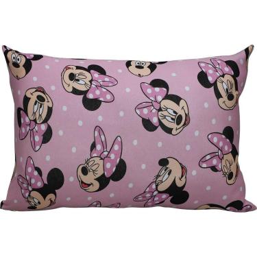 Imagem de Fronha Portallar Malha Disney Estampada Big Minnie 48cmx68cm Rosa