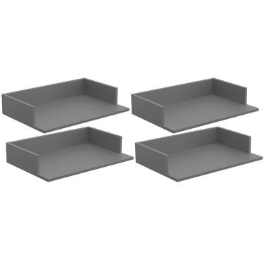 Imagem de Kit 04 Suportes Suspensos Para Micro-ondas Forno 60x40 Cm Class L03 Cinza - Lyam