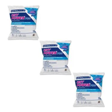 Imagem de Kit 3 Cloros Para Piscina Astralpool Oxy Power Pro 1kg