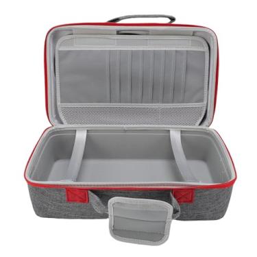 Imagem de GOWENIC Caixa de Transporte para o PS 5 Slim e Hard Shell Transporte Bolsa de Viagem Com Alça de Ombro para Controlador, Fone de Ouvido, Cabo USB, Cabo de Alimentação e Outros Acessórios (Cinza)