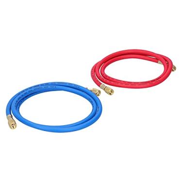 Imagem de Yctze Mangueira de Recarga de Refrigerante de Ar Condicionado - 1/4 "x 1/4" Ferramenta de Adição de Refrigerante para R -410A 3 Metros de Comprimento Acessório Essencial de Reparo de Ar