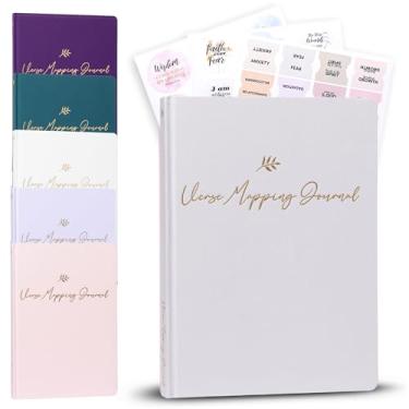 Imagem de Graceful By Design Caderno de mapeamento de versículo da Bíblia de linho - Kit de diário de estudo bíblico premium (cinza)