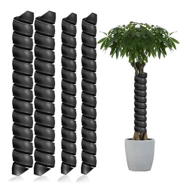 Imagem de Protetor de tronco de árvore de 39,9 cm, protetor de tronco de árvore espiral de plástico de 2 tamanhos, protetores de tubo de casca de árvores para proteger mudas de veados, coelhos, gatos, roedores