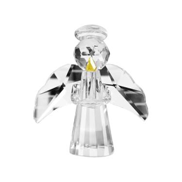 Imagem de LONGSHENG - SINCE 2001 - Crystal Guardian Angel Figurine Paperweight Decor Glass Angel Statue Ornaments Art Collectible Birthday Gift