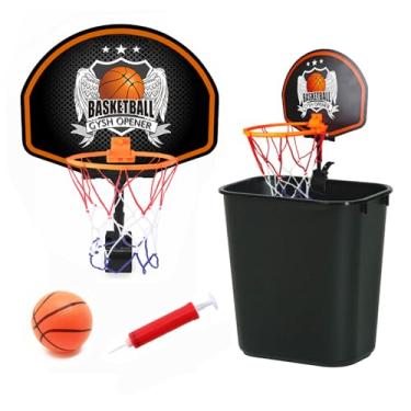 Imagem de Cesta de basquete GYSH Lixeira, clipe em qualquer caixa ou atrás da porta! Mini argola com encosto, bola e bomba, sala de aula, brinquedos de escritório para adultos, ótima ideia de presente de