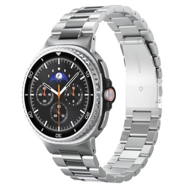 Imagem de Spigen Pulseira de ajuste moderno 316L projetada para Samsung Galaxy Watch 8 de 44/40 mm, 8 Classic de 46 mm (2025) - Prata