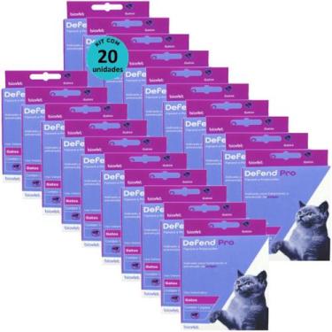 Imagem de Defend Pro Gatos Prevenção de Pulgas em Gatos kit Com 20 - Biovet