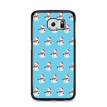 Imagem de Capa para Samsung Galaxy Snowmam Natal padrão para Samsung Galaxy S6 EDGE PLUS borracha preta (enviada da Califórnia da Casematic)