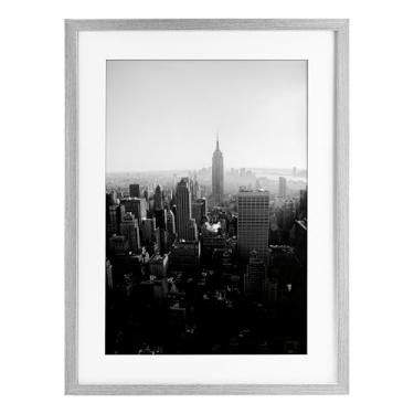 Imagem de Stupell Industries Impressão emoldurada cinza monocromática Empire Building por Aledanda, 50 x 35 cm