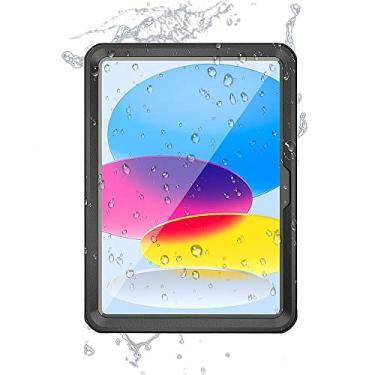 Imagem de SaharaCase 防水ケース Apple iPad 10.9インチ (2022年第10世代) [耐衝撃バンパー] 高耐久 軍事試験済み IP68防水 頑丈な保護 滑り止め - ブラック