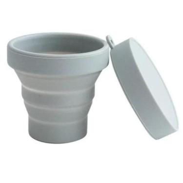 Imagem de Copo Dobrável de Silicone Retrátil c/ tampa 150 ml - UNIVENDAS