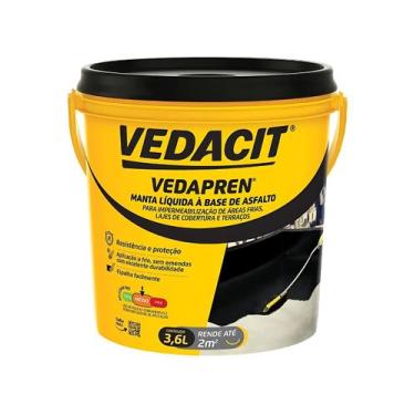 Imagem de Vedapren Impermeabilizante Líquido Galão 3,6 Litros - Vedacit